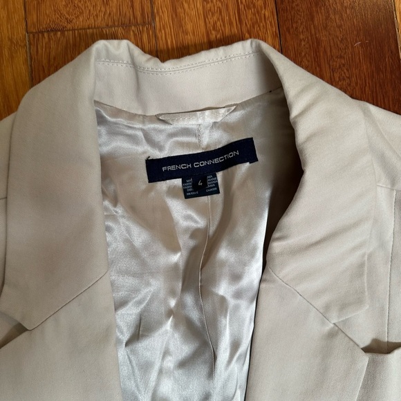 French Connection | Whisper belted wrap front blazer with tie waist belt size 4 - Picture 3 of 9
